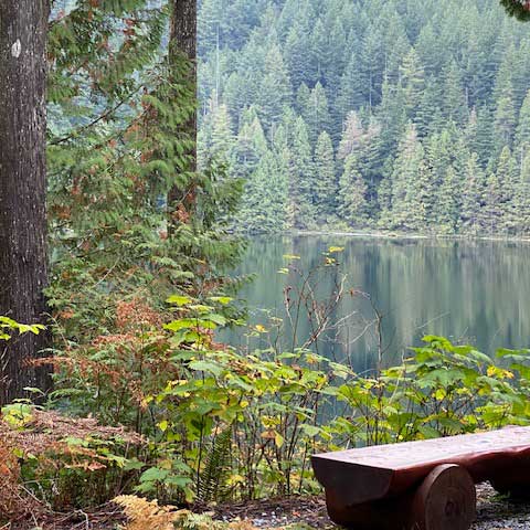 A photo of a lake